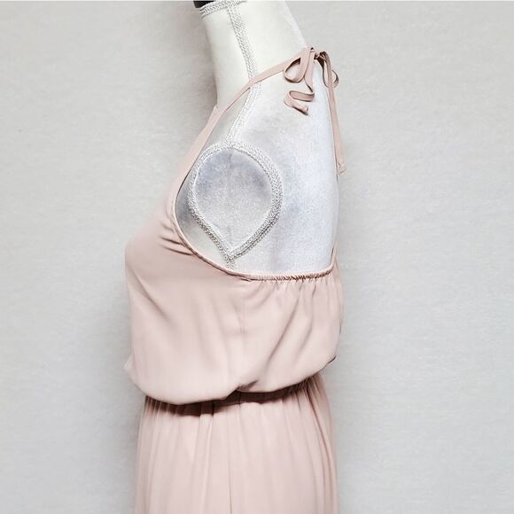 SHOW Me Your Mumu Heather Halter Dusty Blush Pink Halter Formal Maxi Dress XS - Picture 7 of 12